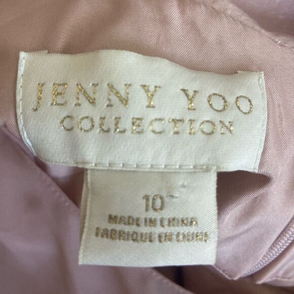 Jenny Yo Paltrow Overlay Chiffon Gown Maxi dress blush Pink Size 10 - Picture 14 of 16